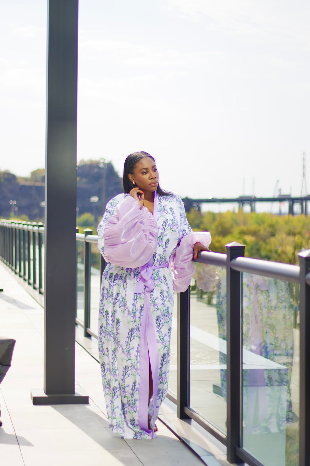 Purple Honeysuckle Bamboo Robe